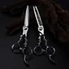 Professional Hair Cutting Shears, Professional Japan 440c 6 inch Skull modeling scissor Upscale hair scissors haircut thinning barber cutting shears hairdressing scissors (Color : Set with bag) view 2