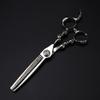 Professional Hair Cutting Shears, Professional Japan 440c 6 inch Skull modeling scissor Upscale hair scissors haircut thinning barber cutting shears hairdressing scissors (Color : Set with bag) view 4