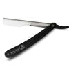 The Shave Factory Black & Silver Straight Edge Razor, Single Edge Blade Compatible Shaving Kit, Easy Replaceable Blade Razor view 2