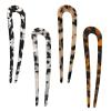 4 PCS Hair Pins Hair Fork French U-shaped Leopard Hair clips French Braid Tool for Hair and Women Hairstyle Accessories Cellulose Acetate Hairpin (Leopard) view 1