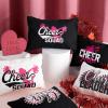18 Pieces Cosmetic Cheer Bag Cheerleader Gifts Canvas Cheer Makeup Case Portable Travel Cheerleading Bag Toiletry Zipper Pouch for Teen Girls Women Teammates, 2 Colors view 4