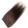 1-Pack 18" Hair Extensions 3/4 Full Head Straight Clips in on Human Hair Extensions Hairpieces for Women, Thick Hairpieces Adding Extra Hair Volume, 5 Clips 80g per Piece - Medium Brown view 1