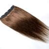 1-Pack 18" Hair Extensions 3/4 Full Head Straight Clips in on Human Hair Extensions Hairpieces for Women, Thick Hairpieces Adding Extra Hair Volume, 5 Clips 80g per Piece - Medium Brown view 3