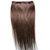 1-Pack 18" Hair Extensions 3/4 Full Head Straight Clips in on Human Hair Extensions Hairpieces for Women, Thick Hairpieces Adding Extra Hair Volume, 5 Clips 80g per Piece - Medium Brown view 4