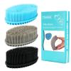 Silicone Body Scrubber Loofah - Set of 3 Soft Exfoliating Body Bath Shower Scrubber Loofah Brush for Sensitive Kids Women Men All Kinds of Skin(Black/Gray/Blue) view 1