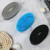 Silicone Body Scrubber Loofah - Set of 3 Soft Exfoliating Body Bath Shower Scrubber Loofah Brush for Sensitive Kids Women Men All Kinds of Skin(Black/Gray/Blue) view 4