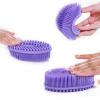 Silicone Body Scrubber Loofah - Set of 3 Soft Exfoliating Body Bath Shower Scrubber Loofah Brush for Sensitive Kids Women Men All Kinds of Skin(Purple/Green/Pink) view 3