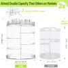 2 Pack Makeup Organizers, 360 Degree Rotating Plus Stackable Organizer Drawers, Large Capacity Clear Cosmetic Storage for Skin Care, Makeup Brushes, Hair Accessories, Lipsticks, Bathroom, Countertop view 3