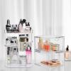 2 Pack Makeup Organizers, 360 Degree Rotating Plus Stackable Organizer Drawers, Large Capacity Clear Cosmetic Storage for Skin Care, Makeup Brushes, Hair Accessories, Lipsticks, Bathroom, Countertop view 1