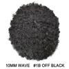 Afro Curl Toupee for Black Men Full Poly 8"X10" Inch 10mm Wave African American Human Hair Systems All Injection Hairpiece Replacement Kinky Curly Mens Wigs (10mm afro wavy, #1B Off Black) view 2