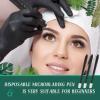 12 Pcs Microblading Manual Pen U18 0.18mm Disposable Microblading Pen with Pigment Sponge Eyebrow Microblading Hand Tools for Makeup, Black view 4