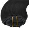 1b Clip in Human Hair Extensions Remy Natural Black Straight 22" 100gm (22", 1B-Natural Black) view 1