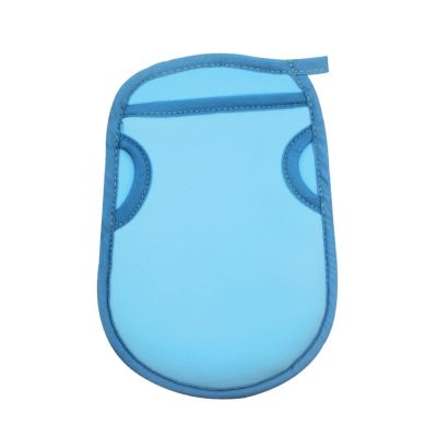 Double-Sided Painless Towel Gloves Sponge,Home Exfoliating Bath Gloves,Rubbing Ash Bath Towel Multicolor,for Adults and Kids (Blue,1)