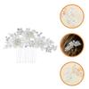 Beaupretty Flower Rhinestone Hair Comb for Weddings Elegant Bridal Hair Side Comb Chic Floral Design for Brides Bridesmaids and Special Occasions view 2