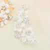 Beaupretty Flower Rhinestone Hair Comb for Weddings Elegant Bridal Hair Side Comb Chic Floral Design for Brides Bridesmaids and Special Occasions view 3