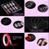 12PCS Press on Nails Storage Boxes Kalolary Anti-dust Empty Nail Display Box with 50PCS Nail Tips Display Holder & Double-side Tapes Acrylic False Nails Container for Salon Home Nail Storage Supplies view 3
