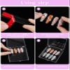 12PCS Press on Nails Storage Boxes Kalolary Anti-dust Empty Nail Display Box with 50PCS Nail Tips Display Holder & Double-side Tapes Acrylic False Nails Container for Salon Home Nail Storage Supplies view 4