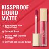 Oulac Matte Liquid Red Lipstick for Women, Long Lasting Lipstick Waterproof Lip Stain, No Transfer, Creamy High Pigmented Formula with Rose Oil, Vegan & Cruelty-Free, Light Red M08 view 2