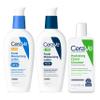 CeraVe AM Face Moisturizer with SPF, PM Face Moisturizer & Hydrating Face Wash Skin Care Routine for Morning & Night | Travel Size Toiletries | 3oz Lotion + 3oz Lotion + 3oz Cleanser view 1