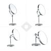 166 Classic Double Sided 3X and 1X Magnifying Makeup Mirror and 360 Swivel Tabletop Standing Vanity Mirror, Adjustable Height Desktop Cosmetic Mirror with Round Base view 4