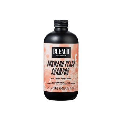 Bleach London Awkward Peach Shampoo - Peachy Toning Formula, for Bleached Hair, Colour Depositing, Enhances Warm Blonde - Paraben Free - (250 ml)