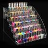 Nail Polish Organizer, Clear Acrylic Makeup Fingernail Polish Bottles Tray Tabletop Display Stand Storage Rack Transparent Essential Oil Stand Holder for Home and Commercial Organization(Seven Layers) view 2