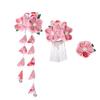 KALLORY 3pcs Japanese Style Flower Hair Clips Barrette Accessories for Women for Kimono Everyday Wear Stylish Headdress for Special Occasions view 1