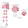 KALLORY 3pcs Japanese Style Flower Hair Clips Barrette Accessories for Women for Kimono Everyday Wear Stylish Headdress for Special Occasions view 2