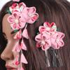 KALLORY 3pcs Japanese Style Flower Hair Clips Barrette Accessories for Women for Kimono Everyday Wear Stylish Headdress for Special Occasions view 4