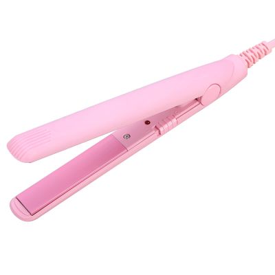 2 in 1 Mini Hair Straightener & Curler, Ceramic Tourmaline Plate for Smooth & Shiny Hair, Portable Flat Iron with Fast Heating for Travel, Home Use