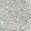 Ruluti Shiny Nail Rhinestone Ab 3600pcs Round Flatback Crystals Nail Tip Charms Glitter Diamonds Stone Nail Art Studs for Fingernails Supplies view 2