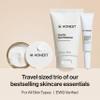 Honest Beauty The Icons Skincare Trio Travel Kit, Mini Hydrogel Cream, Gentle Gel Cleanser, Vitamin C Radiance Serum for Sensitive Skin, Vegan view 2