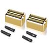 Replacement Foil and Cutter Head Compatible with Babyliss Foil Shaver, Double Foil Shaver Replacement Head, Replacement Head Compatible with BaBylissPRO Barberology FXFS2 Electric Razors(Gold) view 1