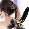 Embroidered Butterfly Banana Clip Handmade Ponytail Hair Clip Large Barrette view 4