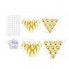 COLORFUL BLING 40Pcs 4mm/5mm Mixed Fake Eyebrow Lip Labret Ear Stud Nose Ball Ring with Sticker Replacement Balls Spike No Piercing Body Faux Jewelry-Gold view 2