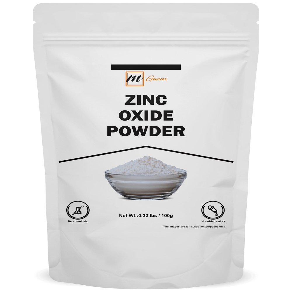 100% Natural Zinc Oxide Powder | Micronized Non-Nano Uncoated Particles 0.22 LBS / 100 GMS