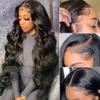 13x6 Transparent HD Lace Front Human Hair Wigs Brazilian Body Wave Lace Frontal Wigs For Black Women Pre Plucked With Baby Hair Natural Hairline Bleached Knots 150% Density 20Inch view 1