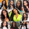 13x6 Transparent HD Lace Front Human Hair Wigs Brazilian Body Wave Lace Frontal Wigs For Black Women Pre Plucked With Baby Hair Natural Hairline Bleached Knots 150% Density 20Inch view 3