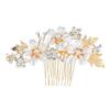 SOLUSTRE Rhinestone Flower Hair Comb for Weddings Elegant Bridal Hair Accessory Multi-function Comb for Proms Birthdays Christmas Special Occasions Sparkling Floral Design for Women Girls view 1