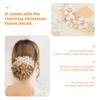 SOLUSTRE Rhinestone Flower Hair Comb for Weddings Elegant Bridal Hair Accessory Multi-function Comb for Proms Birthdays Christmas Special Occasions Sparkling Floral Design for Women Girls view 3