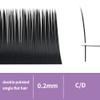 Single Eyelashes Double Hair Tip Design Ellipse Flat Lashes Super Soft&Natural Lashes C/D Curl 8-15mm Individual Lashes 0.20mm Thick False Eyelash (13mm, 0.20-C) view 2