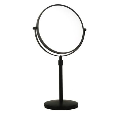 166 Double-Sided 8-Inch Large Cosmetic Mirror, Swivel Vanity Mirror with 3X Magnification, Adjustable Height Tabletop Standing Vanity Mirror,Desktop Cosmetic Mirror