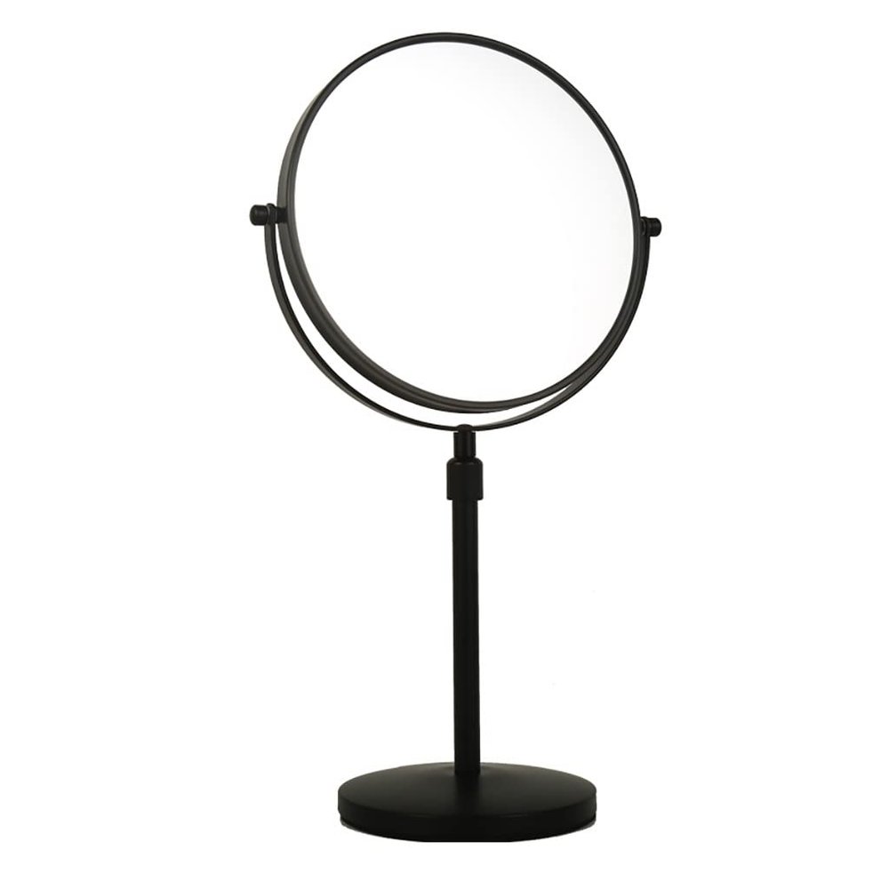 166 Double-Sided 8-Inch Large Cosmetic Mirror, Swivel Vanity Mirror with 3X Magnification, Adjustable Height Tabletop Standing Vanity Mirror,Desktop Cosmetic Mirror