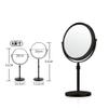 166 Double-Sided 8-Inch Large Cosmetic Mirror, Swivel Vanity Mirror with 3X Magnification, Adjustable Height Tabletop Standing Vanity Mirror,Desktop Cosmetic Mirror view 3