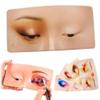 MIXCUT The Perfect Aid to Practicing Makeup, Face Eyes Makeup Mannequin Silicone Practice, Makeup Practice Board/Pad Silicone Bionic Skin for Make Up Face Eyelash Practice Training, (Photo Color, ) view 1