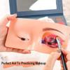 MIXCUT The Perfect Aid to Practicing Makeup, Face Eyes Makeup Mannequin Silicone Practice, Makeup Practice Board/Pad Silicone Bionic Skin for Make Up Face Eyelash Practice Training, (Photo Color, ) view 2