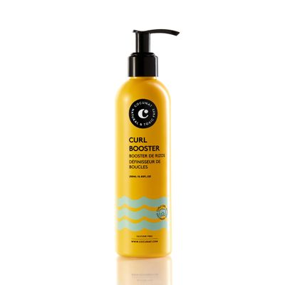COCUNAT - Curl Booster Gel - Curl Cream for Curly Hair - Defines Soft Curls Without Frizz - With Argan Oil and Grapefruit for Hydrated, Bouncy Curls - Silicone & Sulphate Free - Curly Method - 250ml
