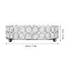 Crystal Cosmetic Makeup Tray 8in Round Display Tray Mirrored Metal Welded Structure for Food Perfume Jewelry Wine(Silver 20cm) view 2
