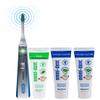 Emmi-dent Ultrasound Platinum Nature Sensitive Starter Set. Touchless Cleaning for Sensitive Teeth and Gums. Bundle Package Added 2 mild Ultrasound toothpastes. Rechargeable view 1