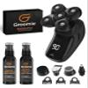 GROOMIE No Hair, Don't Care Bundle - 5D BaldiePro Electric Head Shavers for Bald Men, Natural Pre-Shave Oil to Promote Close Shave, & Natural Aftershave Serum - Mens Head Shaver Kit w/Electric Razor view 1